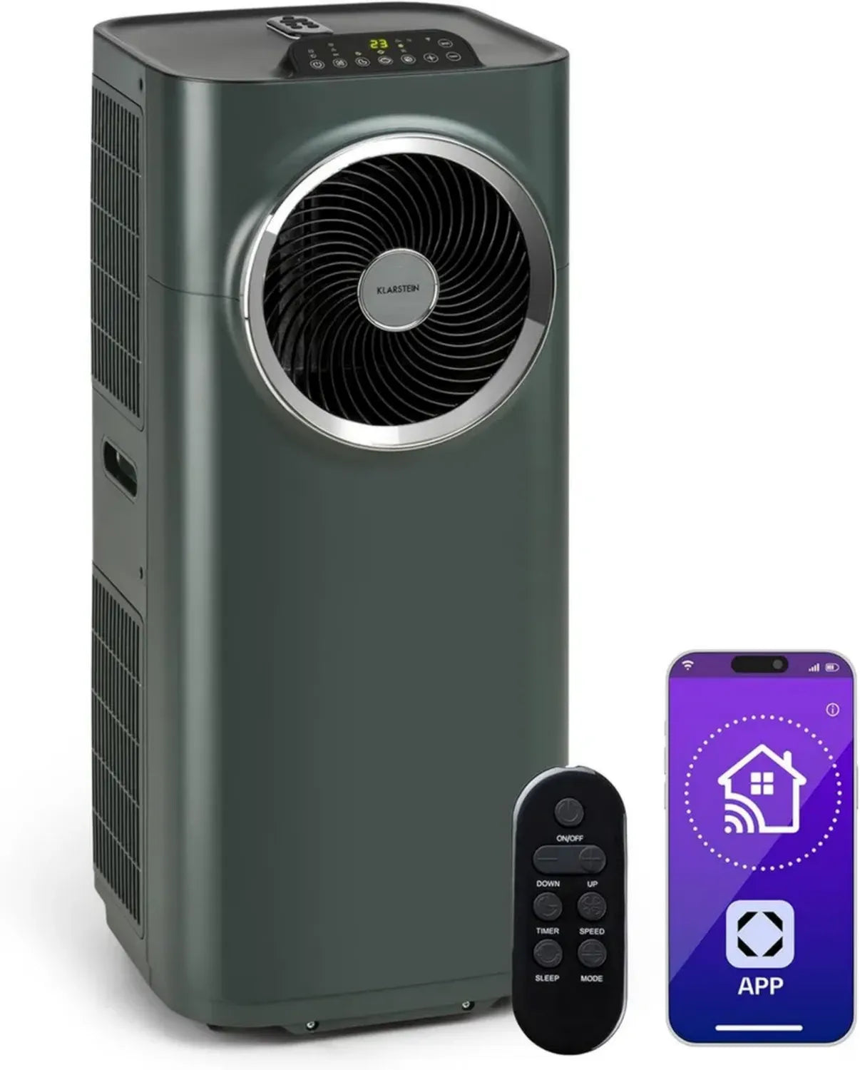 Climatiseur Mobile Silencieux 5-en-1 avec Purificateur et Déshumidificateur, 12K BTU