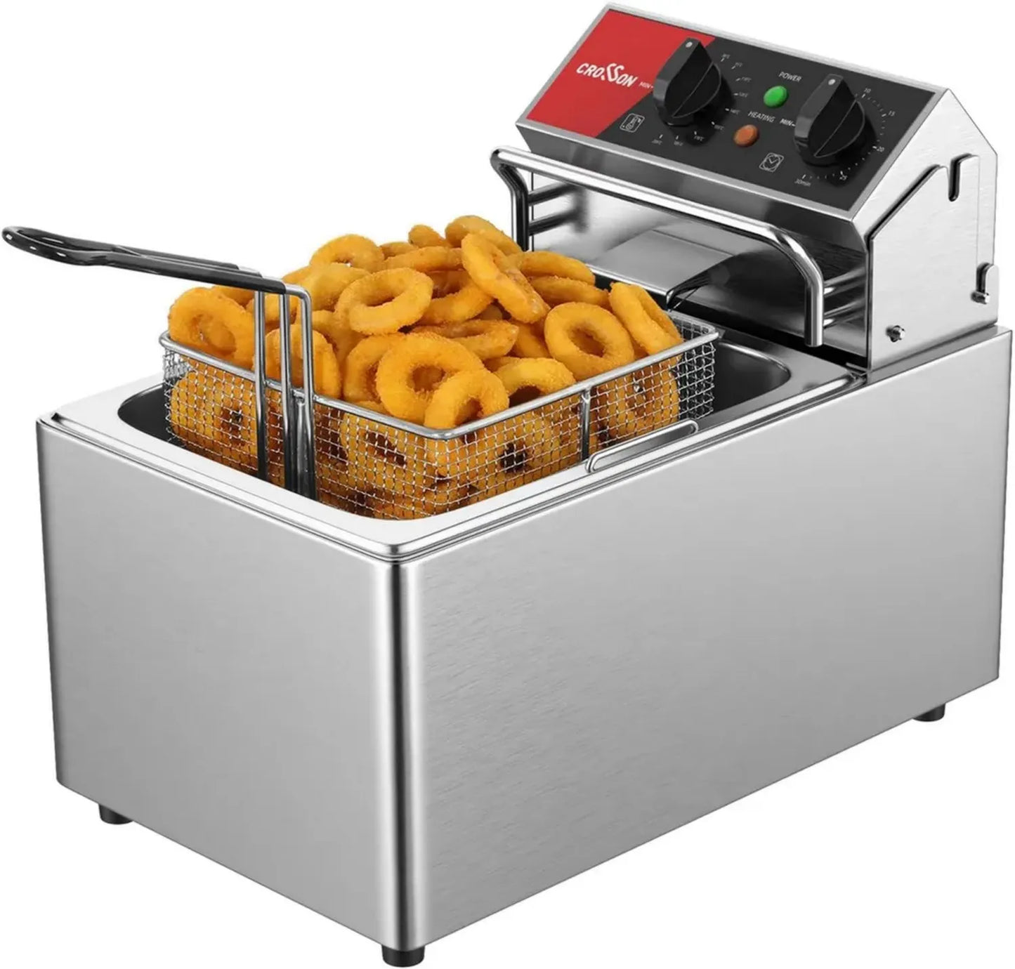 Friteuse Électrique 8L CROSSON avec Thermostat EGO et Minuterie