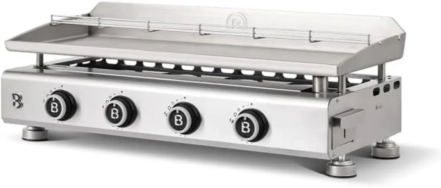 Plancha à Gaz 4 Feux Silvia EVO avec Inox et Tiroir à Graisse